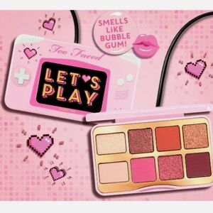 Too Faced Let's Play Palette with Pink and Gold Hues